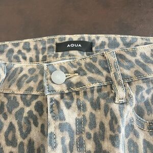 Aqua Tan and Black Leopard Women Jeans